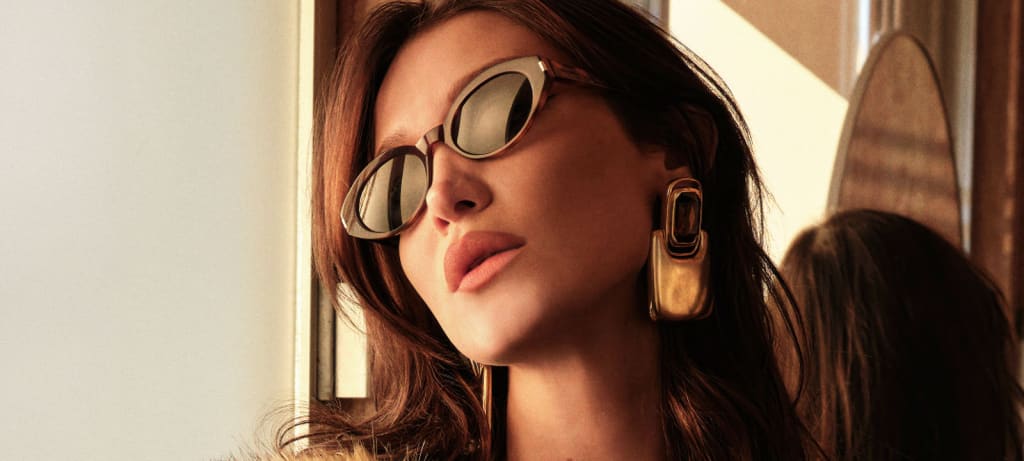 Woman wearing Valentino sunglasses